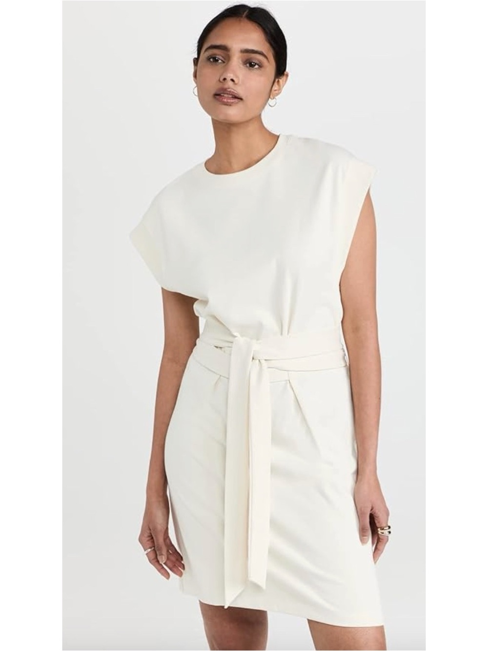 Vince Short Sleeve Tie Waist Dress